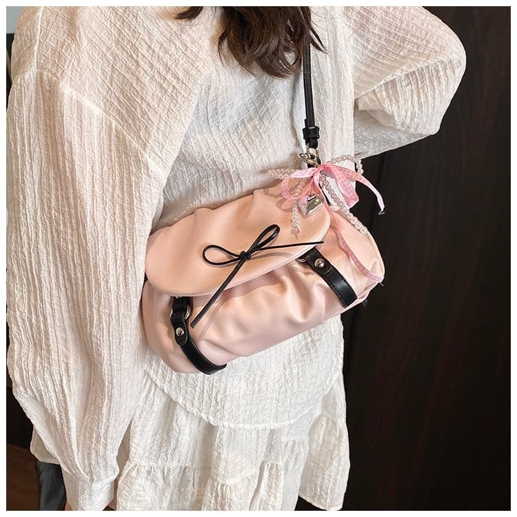 Tas Bahu Wanita Pita Korean Style | Shoulder Bag Lipit Mini | Tas Ketiak Fashion Elegan Kekinian