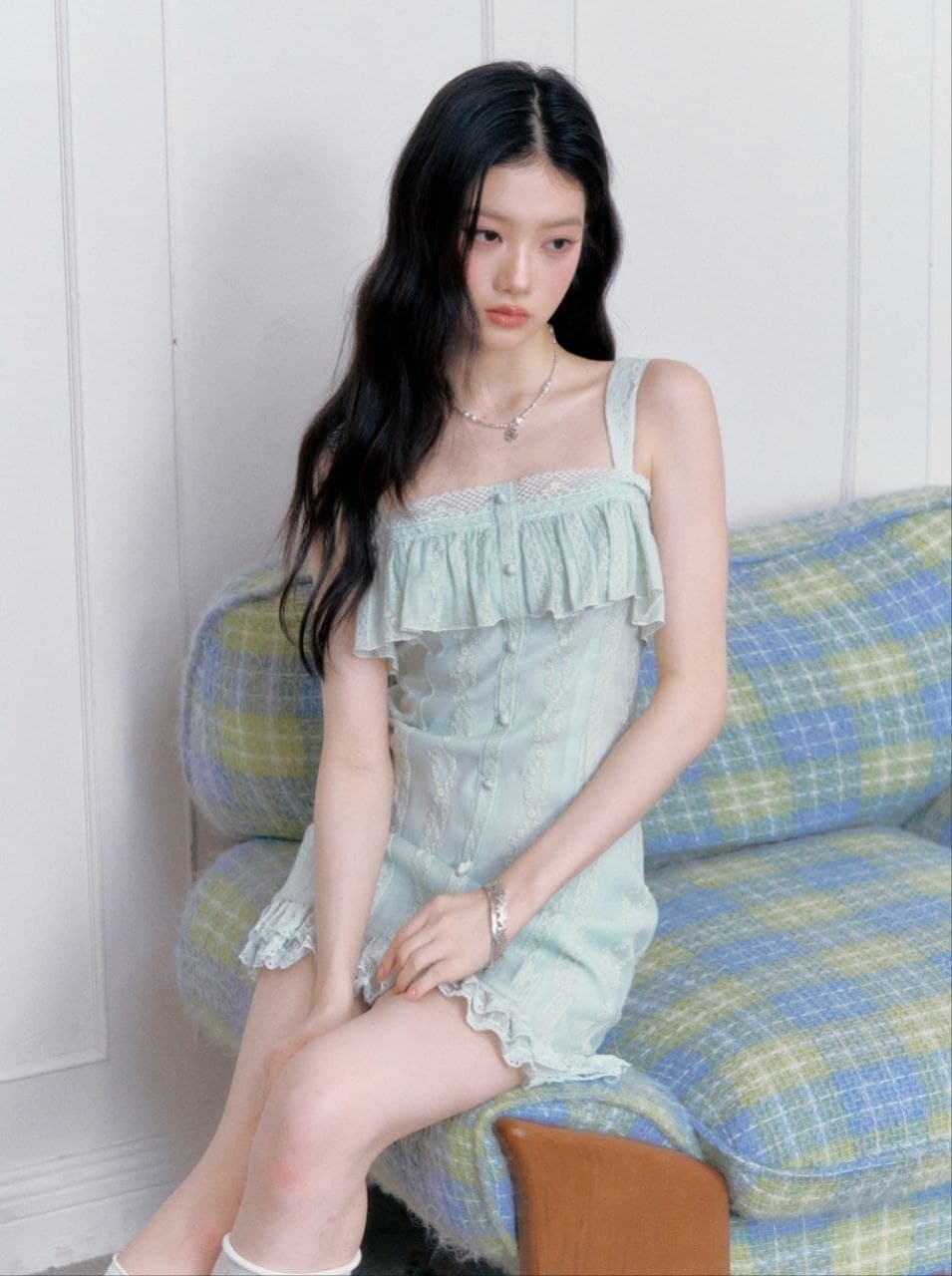 Dress Mini Wanita Slim Fit High Waist Pinggang Ramping Korean Style Cocok untuk Petite