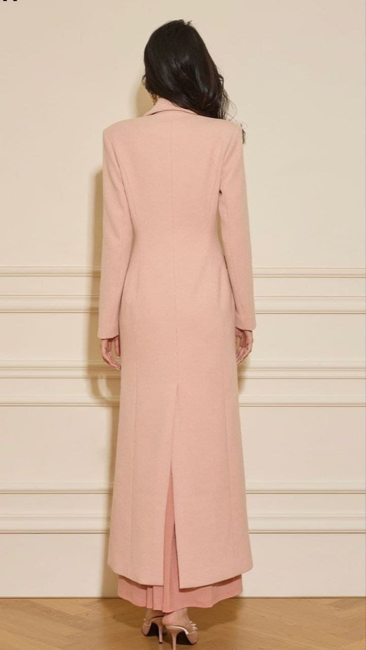 Mantel Wanita Panjang Gaya Tweed ala Chanel – Coat Wol Elegan Model Mid-Length, Korean Style, Cocok untuk Musim Dingin & Outfit Fashion