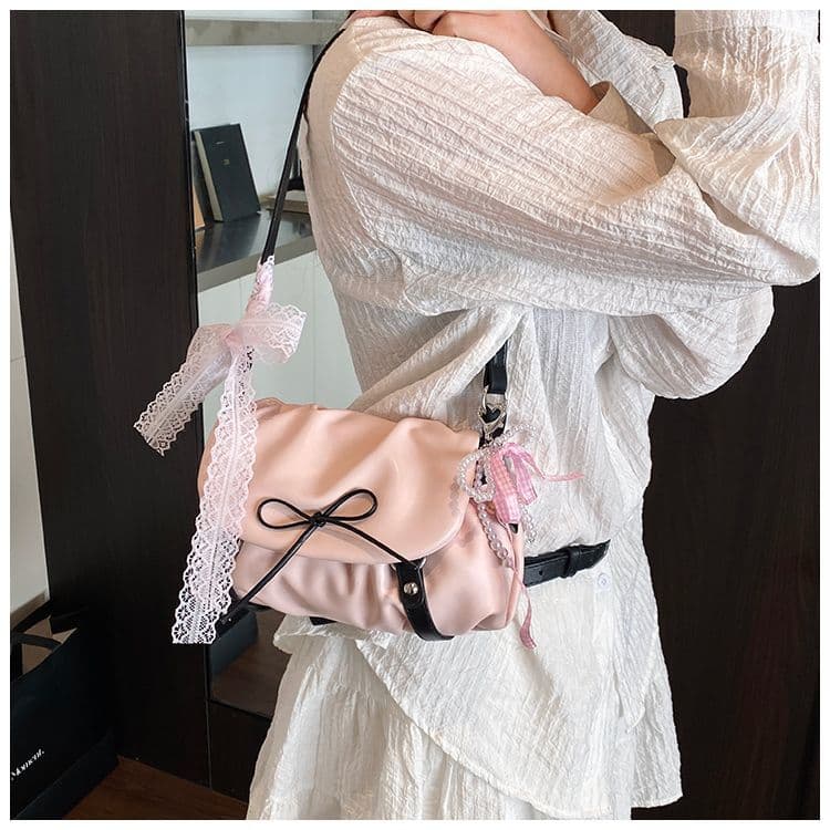 Tas Bahu Wanita Pita Korean Style | Shoulder Bag Lipit Mini | Tas Ketiak Fashion Elegan Kekinian
