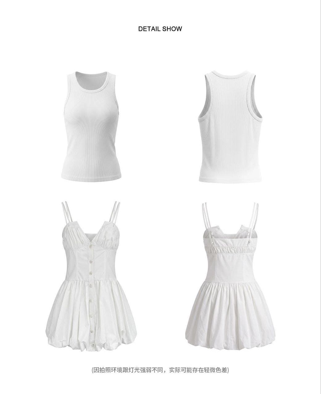 Set Outfit French Style Wanita | Tube Top Asimetris & Rok High Waist | Korean Chic Elegan 2in1Set Outfit Dress Korea Wanita | Tank Top & Mini Dress High Waist | Korean Sweet Style Elegan 2in1