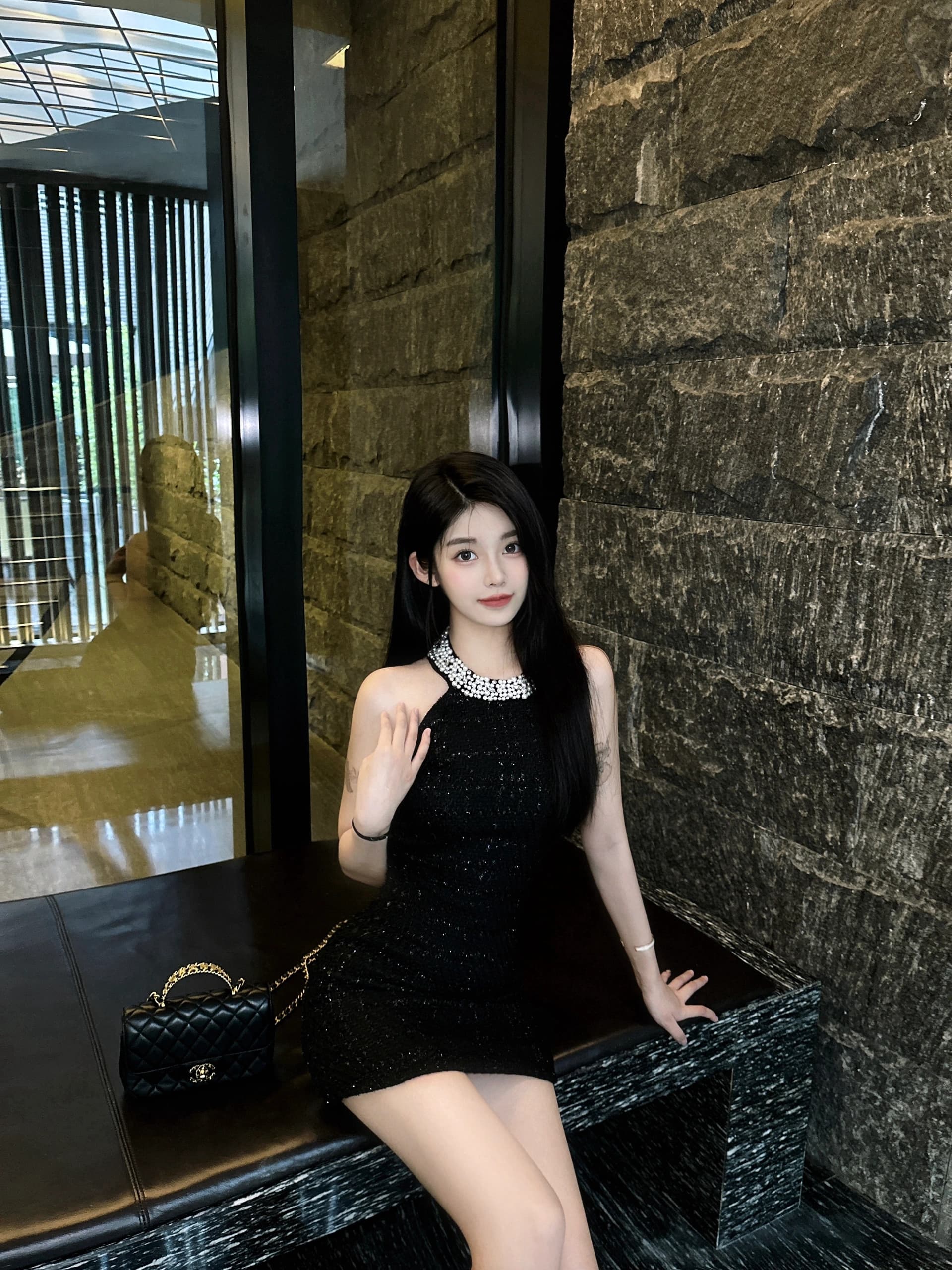 Dress Halter Wanita French Style | Mini Dress Slim Fit Elegan | Dress Pendek Fashionable Korean Look
