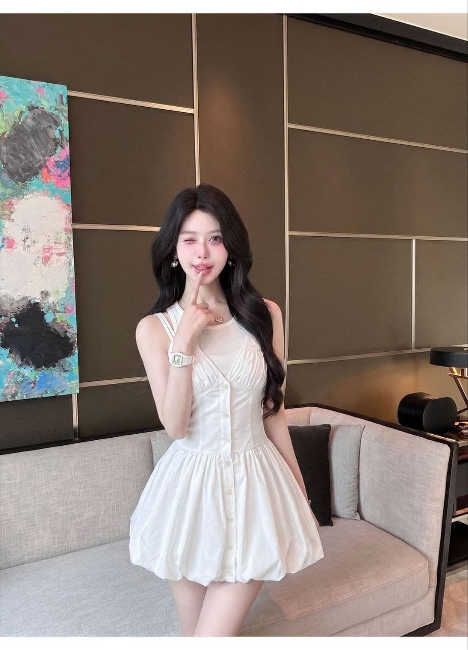 Set Outfit French Style Wanita | Tube Top Asimetris & Rok High Waist | Korean Chic Elegan 2in1Set Outfit Dress Korea Wanita | Tank Top & Mini Dress High Waist | Korean Sweet Style Elegan 2in1
