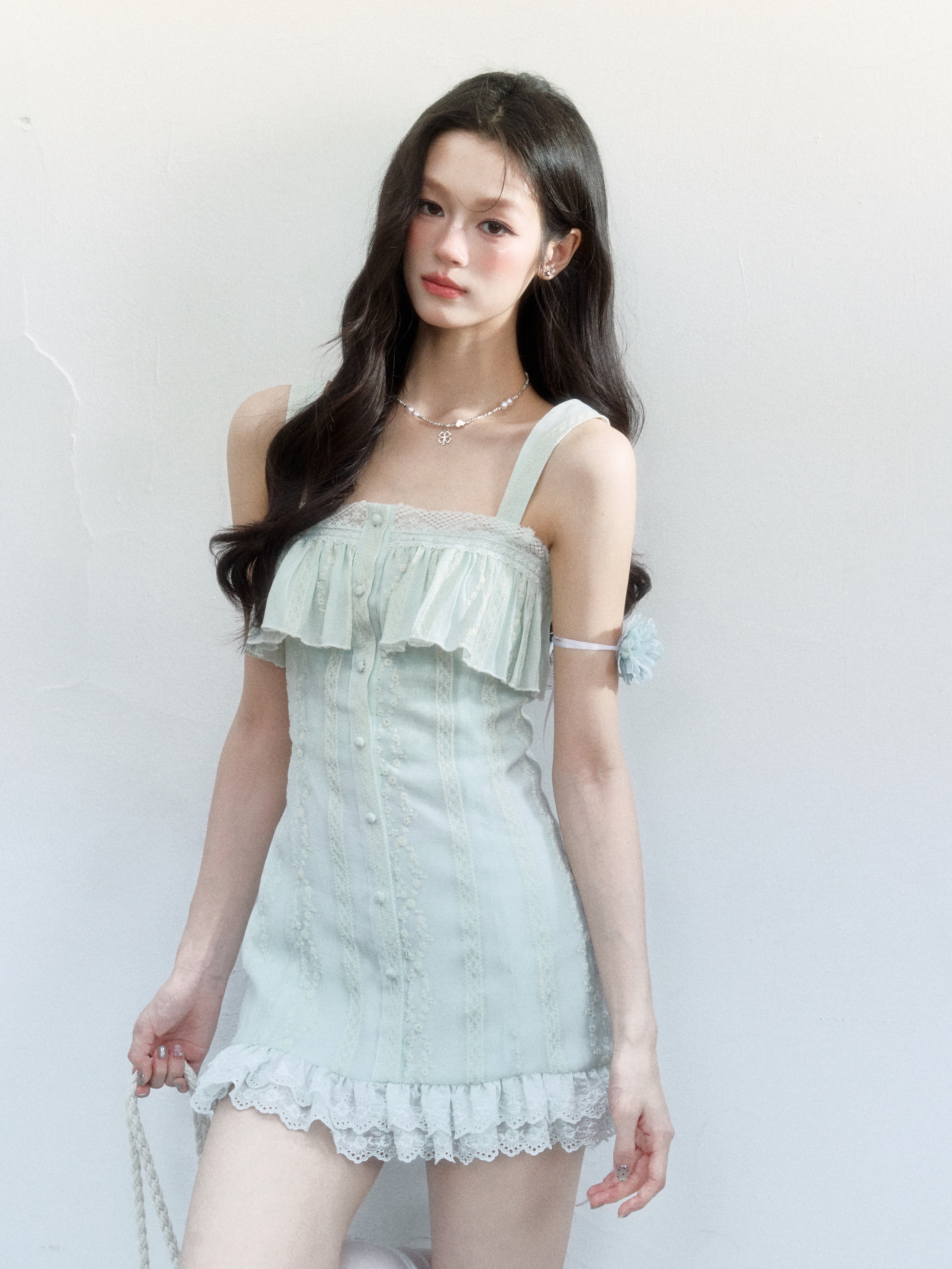 Dress Tali Wanita French Style | Mini Dress Slim Fit Elegan | Dress Pendek Korean Sweet & Chic