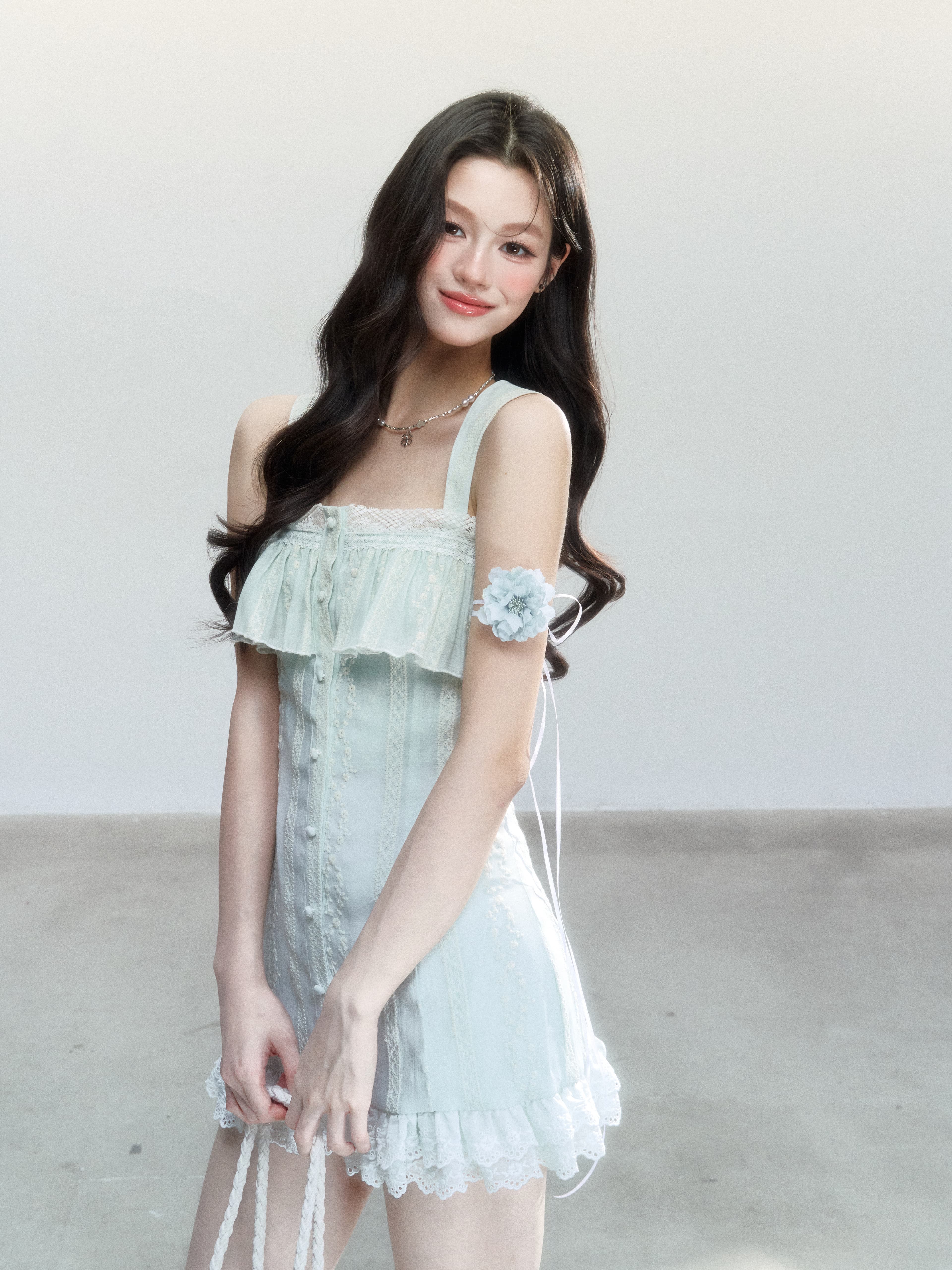 Dress Tali Wanita French Style | Mini Dress Slim Fit Elegan | Dress Pendek Korean Sweet & Chic