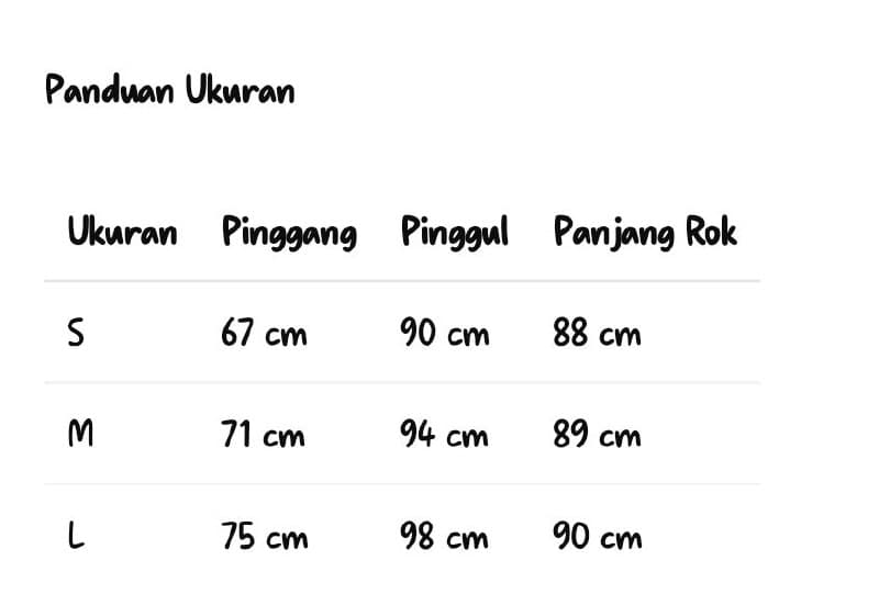 Panduan ukuran Rok High Waist Renda Vintage Wanita | Rok Asimetris Mermaid Slim Fit | Korean Chic Style Elegan