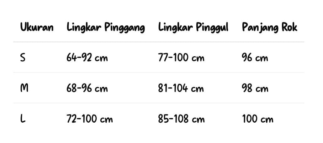 Panduan ukuran Rok Bodycon Renda Wanita Low Waist | Rok Midi Mermaid Vintage | Korean Chic Style Elegan
